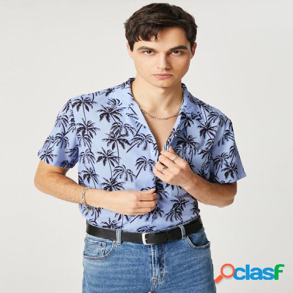Mens Holiday Coconut Over Print Camicia