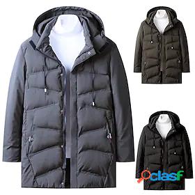 Men's Puffer Jacket Fall Winter Daily Regular Coat Hoodie