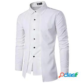 Men's Shirt Solid Colored Collar Spread Collar Daily Work
