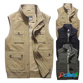 Men's Sleeveless Fishing Vest Hiking Vest Outerwear Trench