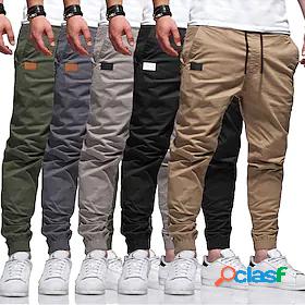 Mens Stylish Simple Elastic Waistband Drawstring Jogger
