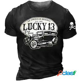 Mens T shirt Tee Graphic Car 3D Print Crew Neck Casual Daily