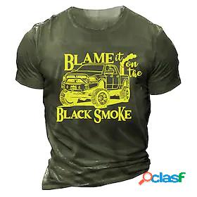 Mens T shirt Tee Graphic Car 3D Print Crew Neck Casual Daily