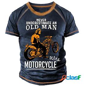 Mens T shirt Tee Graphic Motorcycle 3D Print Crew Neck