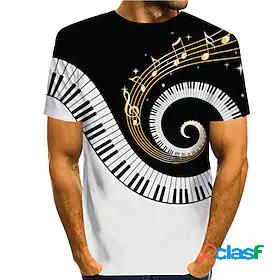 Mens Tee T shirt Tee Shirt 3D Musical Instrument 3D Print