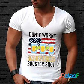 Mens Unisex T shirt Tee Graphic Prints Drink National Flag