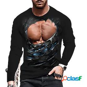 Men's Unisex T shirt Tee Graphic Prints Muscle 3D Print Crew
