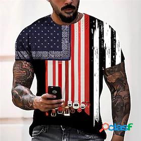 Men's Unisex T shirt Tee Graphic Prints National Flag 3D