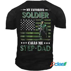 Mens Unisex T shirt Tee Graphic Prints Soldier National Flag