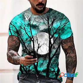 Mens Unisex Tee T shirt Tee Shirt Graphic Prints Moon 3D