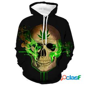 Men's Unisex Trees / Leaves Graphic Prints Skull Pullover