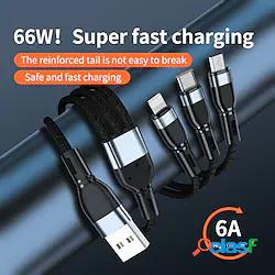 Micro USB Lightning USB C Cavi Tutto-in-1 6 A 1,2 m (4