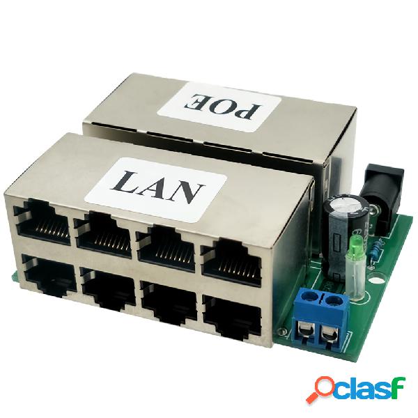 Modulo iniettore PoE a 4/8 porte Adattatore passivo Power