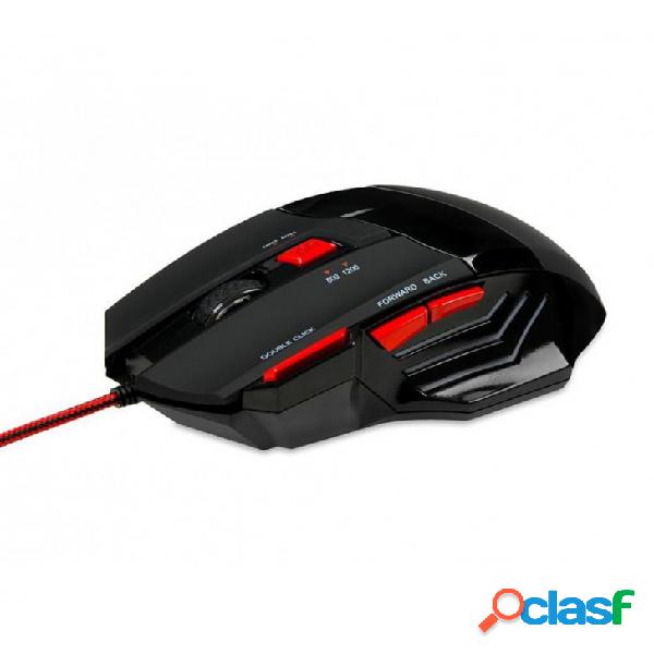 Mouse USB Gaming IBOX AURORA 6 Pulsanti Nero LED Rosso 2