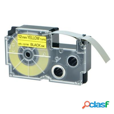 Nastro per etichettatrice Casio XR-12YW da 12 mm compatibile