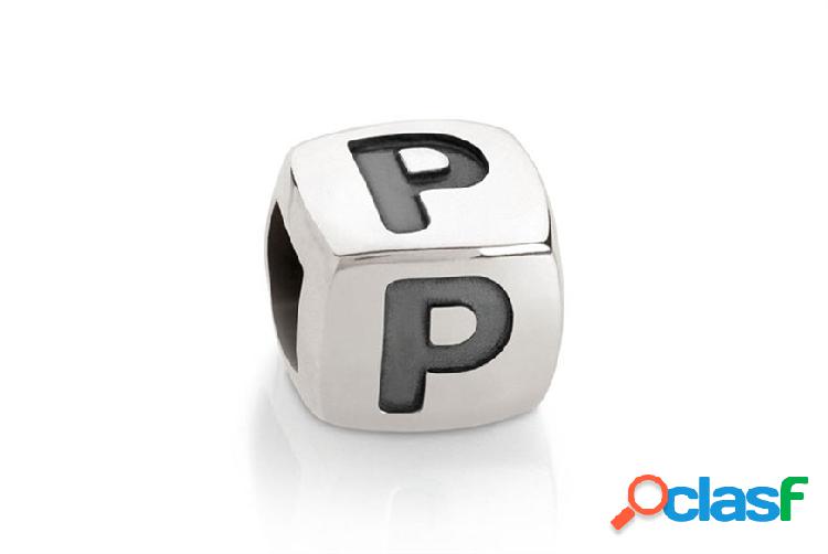 Nomination Charm per bracciale Cubiamo argento lettera P