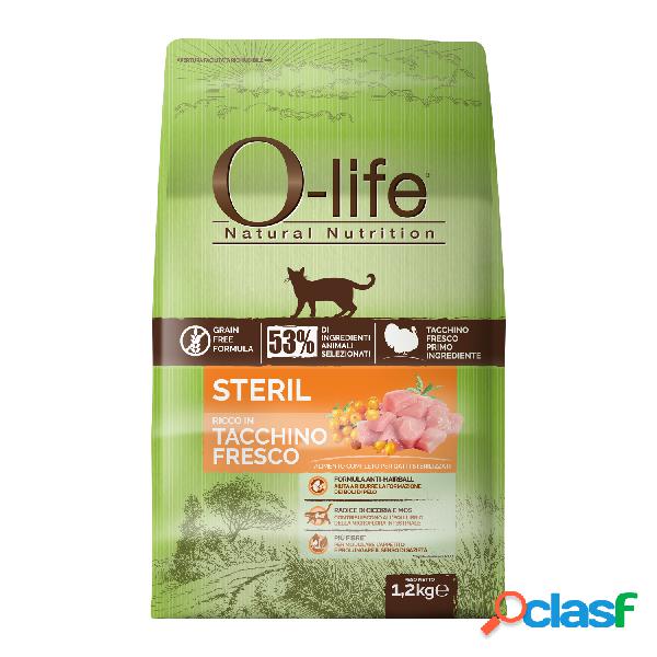 O-Life Cat Adult Sterilised Tacchino 1,2 Kg