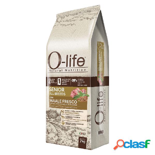 O-Life Dog Senior All Breeds con Maiale fresco 7 kg