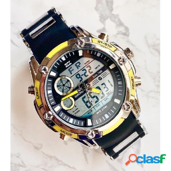 OROLOGIO POLSO ZCC 1313 UOMO QUARZO DUAL TIME MULTIFUNZIONE