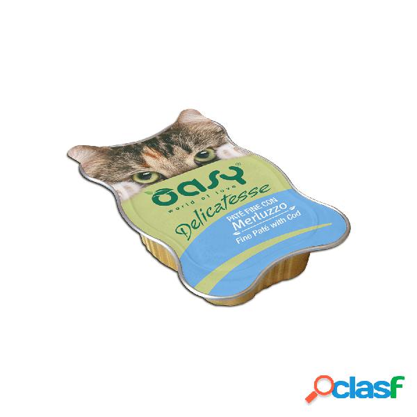 Oasy Cat Adult Delicatesse Paté con Merluzzo Vaschetta 85