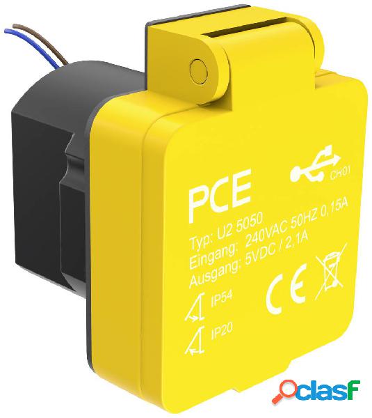 PCE U25050 Presa da parete con uscita di ricarica USB IP54