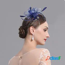 Pelle / A rete fascinators / Copricapo con Fantasia floreale