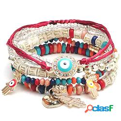 Per donna Bracciali Stile etnico Strada Color Block