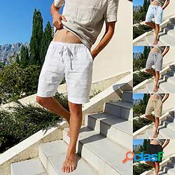 Per uomo Pantaloncini A cordoncino Tasche Tinta unica Sport