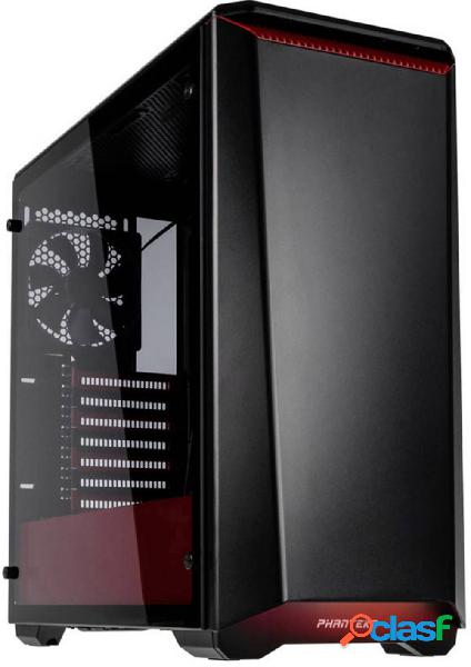Phanteks P400 Midi-Tower PC Case Nero, Rosso 2 ventole