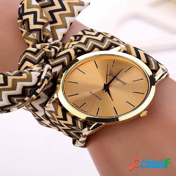 Piccole donne fresche Watch Quarzo con cinturino in tessuto
