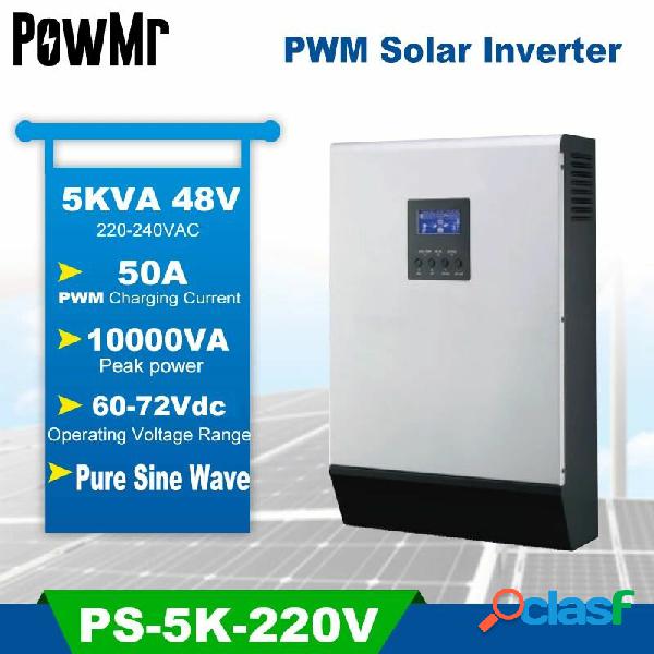 PowMr 5KVA Onda sinusoidale pura Hybr1d solare Inverter 48V