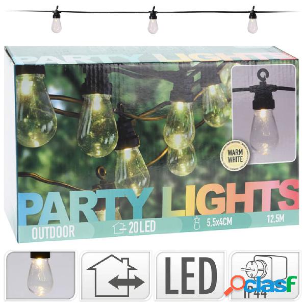 ProGarden Set di Luci LED per Feste 20 Lampadine 12 V