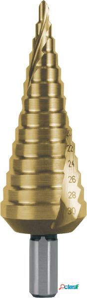 RUKO 101052T Punta a gradini 4 - 30 mm HSS Lunghezza totale
