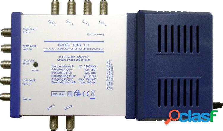 Renkforce MS56C SAT multiswitch Ingressi (Multiswitch): 5 (4