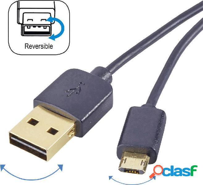 Renkforce cavo USB 2.0 [spina USB A 2.0 - Spina micro USB B