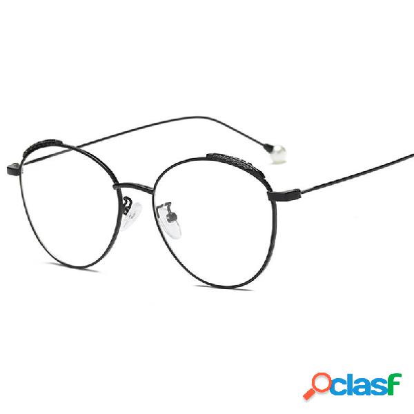 Retro Literary Optical Occhiali Feather Round Occhiali Frame