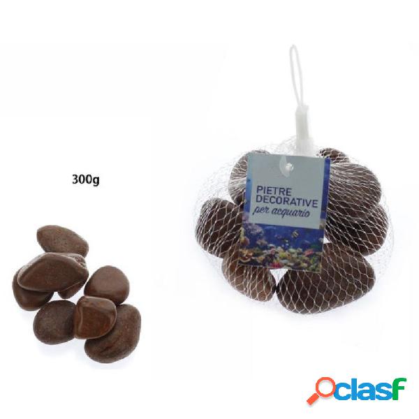 SASSI PIETRE DECORATIVE MARRONI PER ACQUARIO 300 GR.