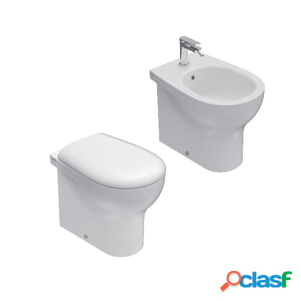 Sanitari Filoparete Ceramica Globo Grace WC + BIDET + SEDILE