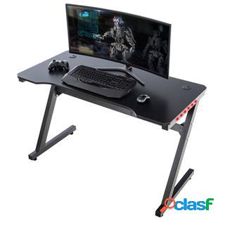 Scrivania Gaming LUISY, Design Sportivo con LED, Struttura