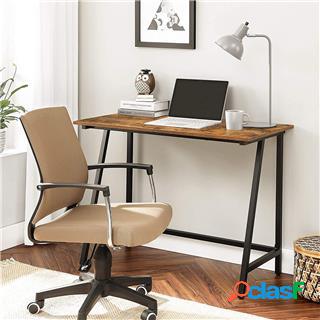 Scrivania per PC EDANY, 100x50x75 cm, in Metallo e Legno