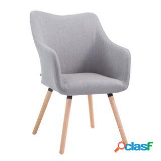 Sedia Ospiti GREG TESSUTO, Gambe in Quercia color Faggio,