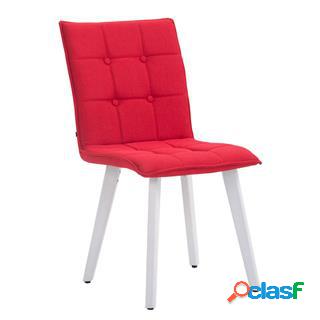 Sedia per sala dattesa ELBY WHITE, in Tessuto, color Rosso