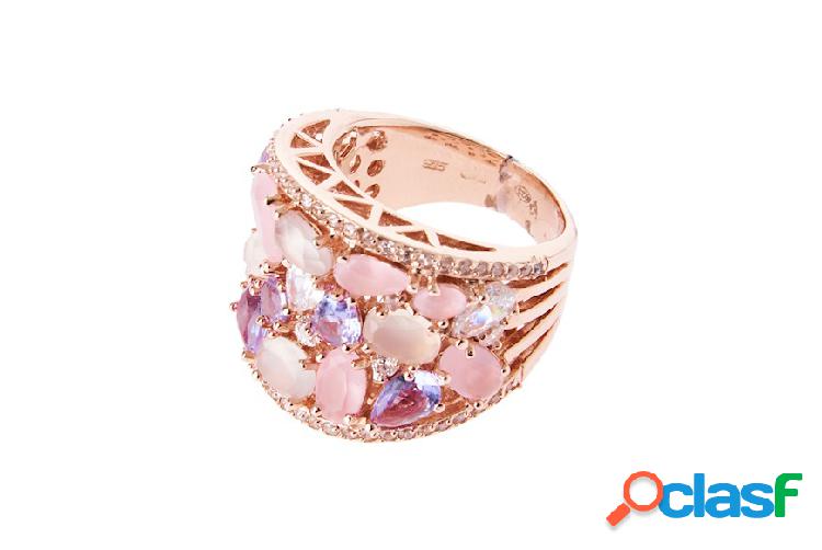 Selezione Zanolli Anello argento con zirconi e pietre