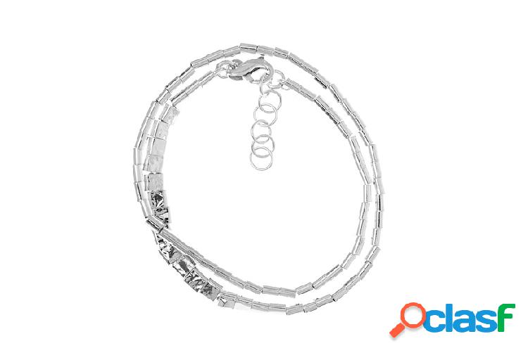 Selezione Zanolli Bracciale Collana Flou argento a quadretti