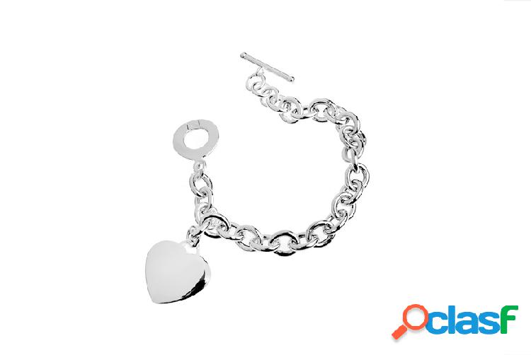 Selezione Zanolli Bracciale argento catena e cuore con