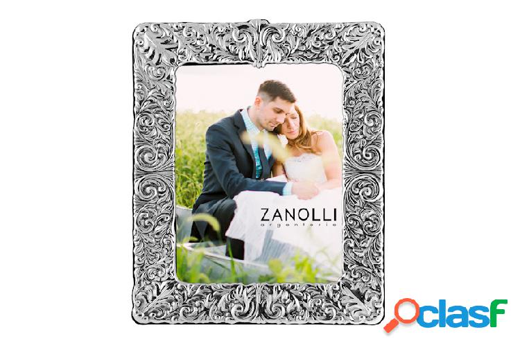 Selezione Zanolli Cornice argento con incisione floreale