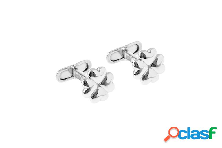 Selezione Zanolli Gemelli argento platinato quadrifoglio