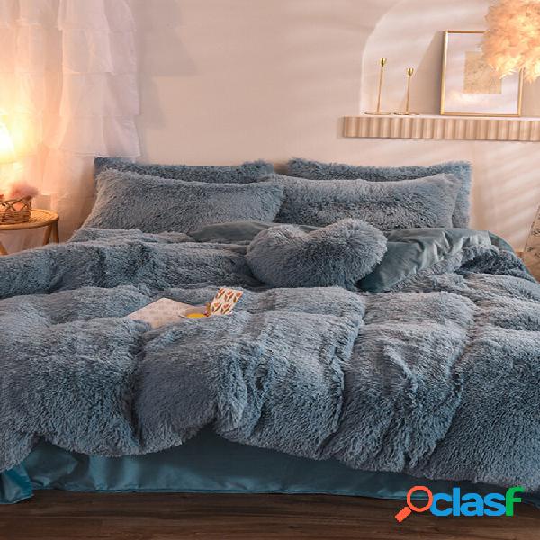 Set copripiumino per biancheria da letto in velluto di