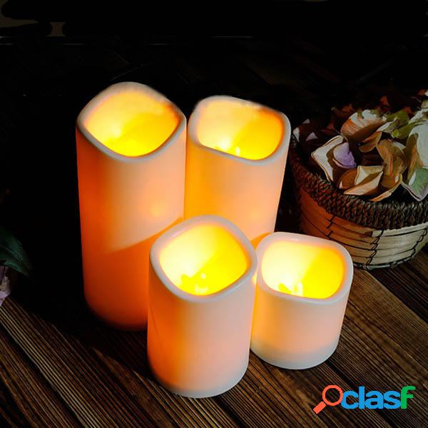 Sfarfallio cilindrico LED lume di candela senza fiamma