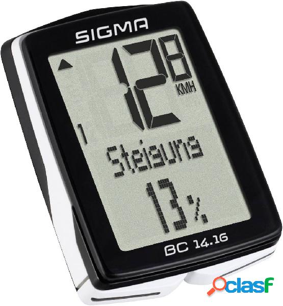 Sigma BC 14.16 ALTI Ciclocomputer trasmissione via cavo con